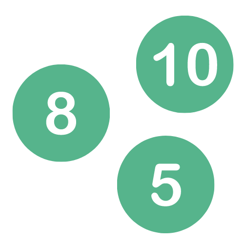5と8と10の数字