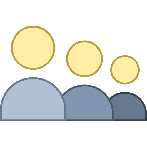 人が並ぶイラスト